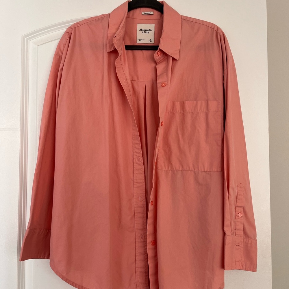Abercrombie & Fitch Coral Button Down Shirt